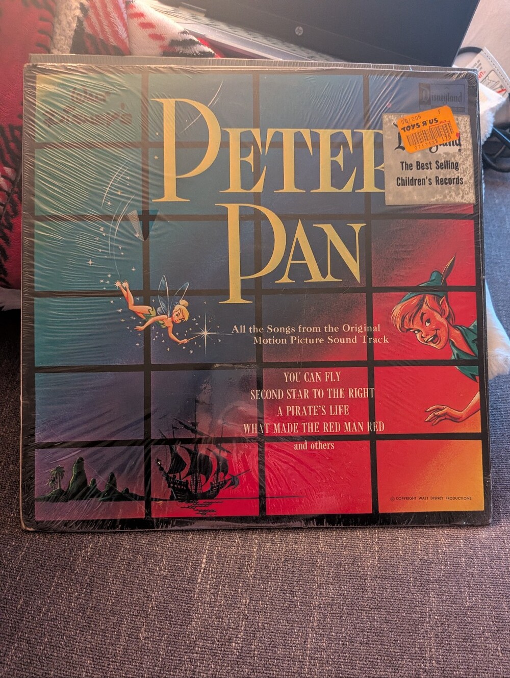 Vintage Peter Pan Original Motion Picture Soundtrack Vinyl Record